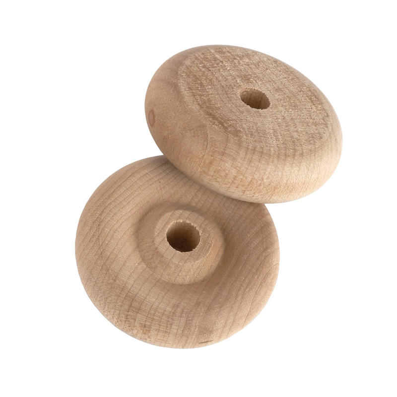 Wooden Toy Wheel - Diameter:1-1/2" - Pieces:2-Piece